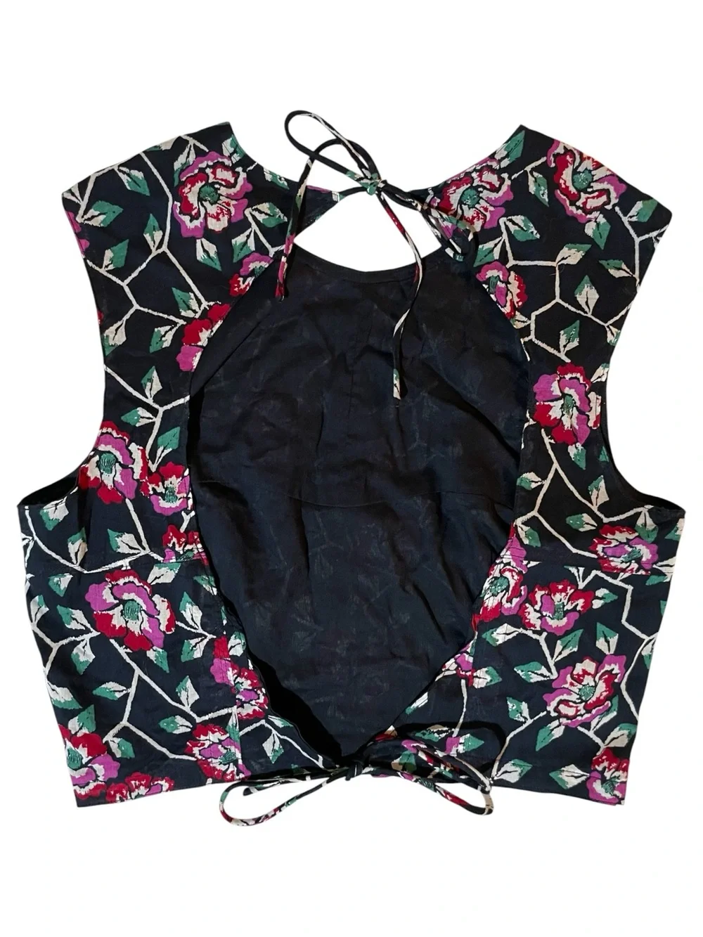 Matching Floral Crop Top & Skirt Set Medium